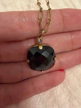 Catherine Popesco Black Onyx Gold Chain Necklace